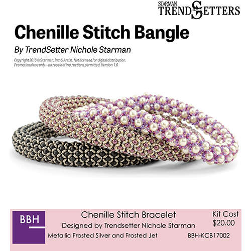 Chenille Stitch Bracelet Designed by Trendsetter Nichole Starman