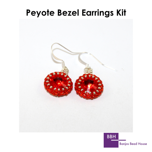 BBH - Peyote Bezel - Earring Kit - Hyacinth & Silver