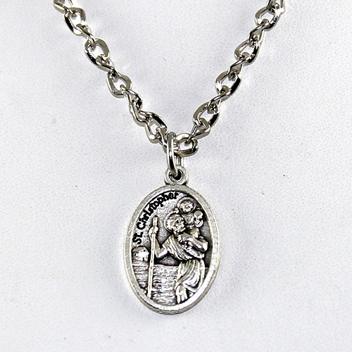 St Christopher Pendant on Chain or Leather