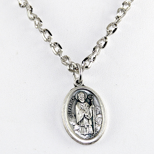 St Patrick Medal Pendant on Chain or Leather