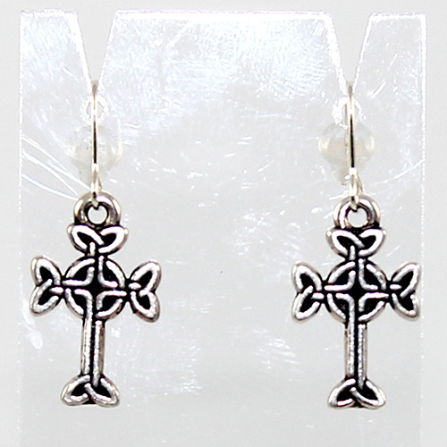 Celtic Cross Pewter Earrings