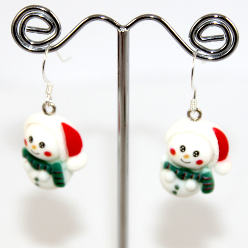 Snowman Resin Earrings