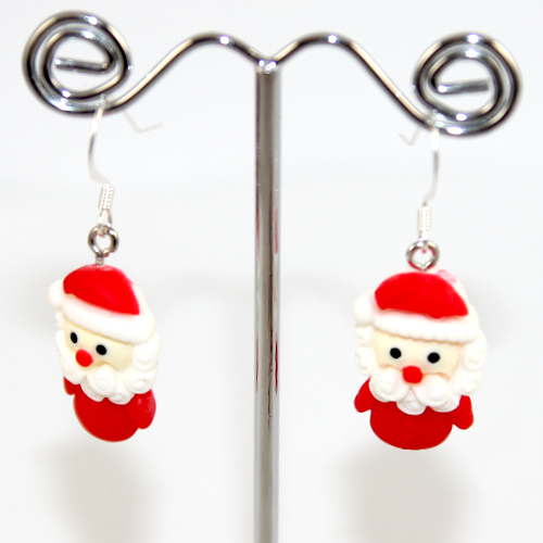 Santa Claus Resin Earrings