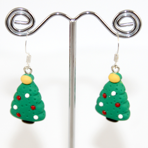 Christmas Tree Resin Earrings