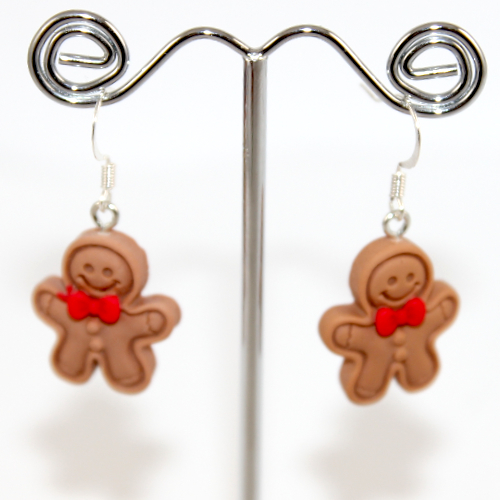 Gingerbread Men Resin Earrings