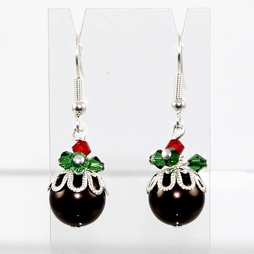 Christmas Pudding Earrings