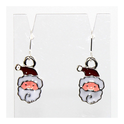 Enamel Santa Claus Earrings