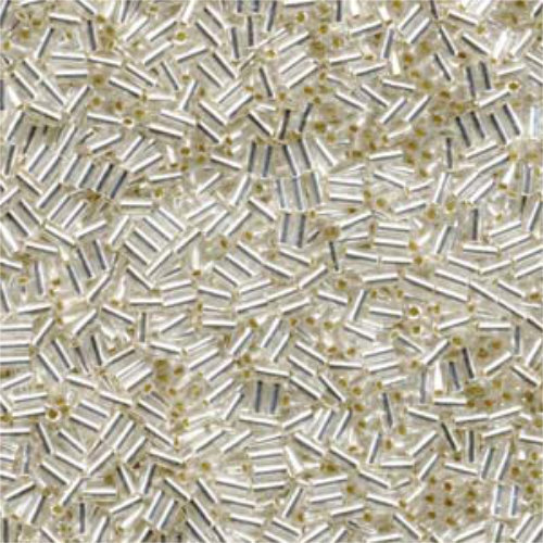 Miyuki 3mm Bugle Bead - BGL1-9001 - Silver Lined Clear