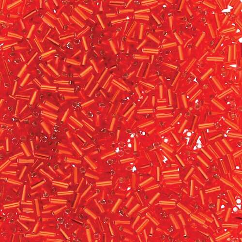 Miyuki 3mm Bugle Bead - BGL1-9010 - Silver Lined Flame Red