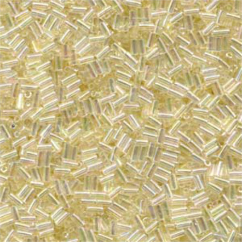 Miyuki 3mm Bugle Bead - BGL1-92442 - Transparent Cystal Ivory Gold Luster