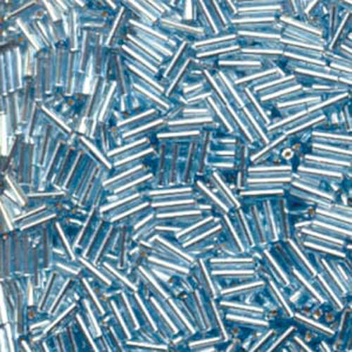 Miyuki 6mm Bugle Bead - BGL2-9066 - Silver Lined Light Blue