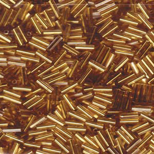 Miyuki 6mm Bugle Bead - BGL2-9195HX - 24KT Gold Lined Crystal
