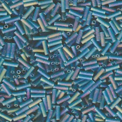 Miyuki 6mm Bugle Bead - BGL2-92405FR - Matte Transparent Teal AB