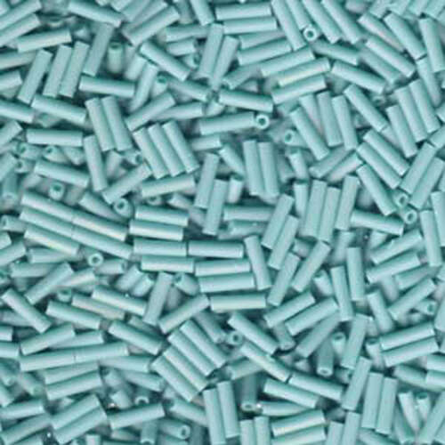 Miyuki 6mm Bugle Bead - BGL2-9412FR - Matte Opaque Turquoise Green AB