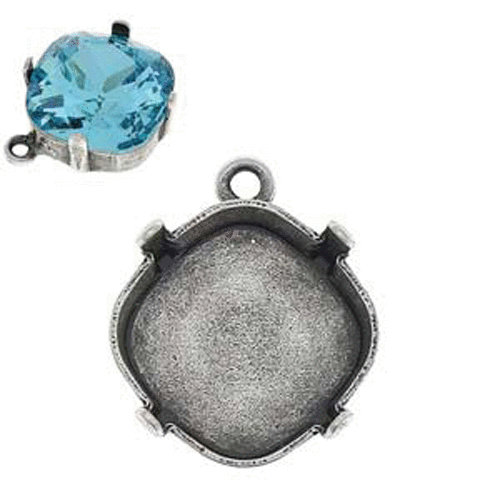 Gita - 12mm 4470 Square Pendant Setting with Top Loop - C5000146