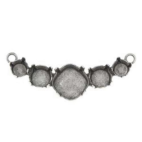 Gita - SS29 & SS39 1088 Chaton with 12mm 1122 Rivoli Centerpiece for Necklace with 2 End Loops - C5000290