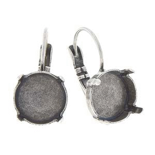 Gita - 12mm 1122 Rivoli Leverback Earring Setting - Pair - C5000319