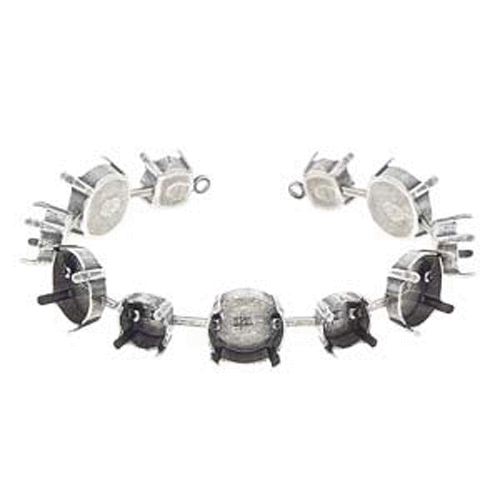 Gita - SS39 1088 Chaton & 12mm 1122 Rivoli 11 Cup Bracelet Base - C5002821