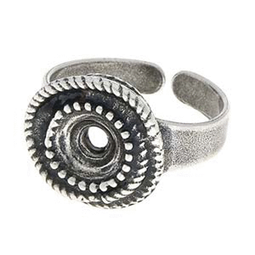 Gita - SS39 1088 Wave Round Ring Base - C5009372