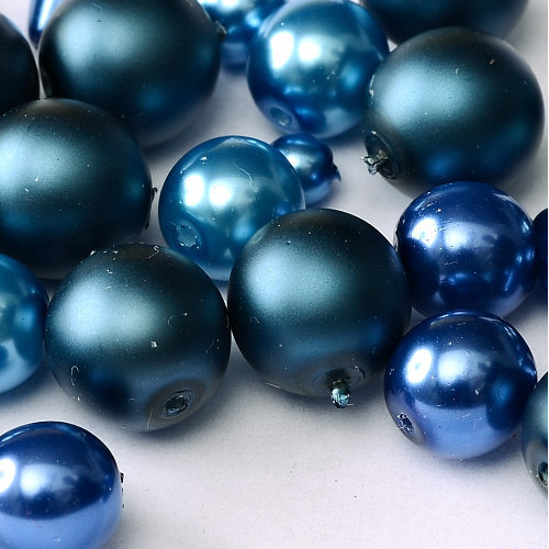 Czech Glass Pearls Mixes Blue Mix - 25gm Bag