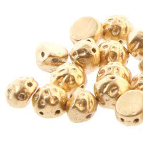 7mm Baroque Cabochon 2 Hole - Bronze Pale Gold - CCB0700030-01710
