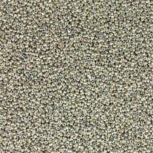 15/0 Charlotte - 999 Fine Silver AB - CHAR15-SLAB