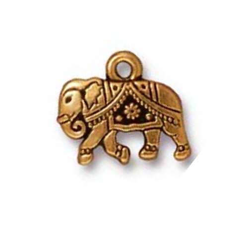 Pack of 2 - Gita Elephant - Antique Gold