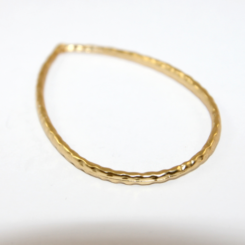 Pack of 1 - 60mm x 41mm Textured Alloy Tear Drop Linking Rings - Matte Gold