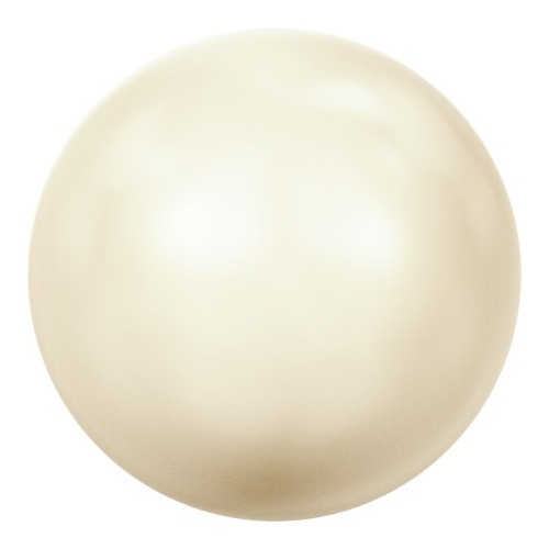 *Pack of 6 -  5818 - 10mm - Crystal Creamrose Light Pearl (001 618) - Half Drilled Crystal Pearls