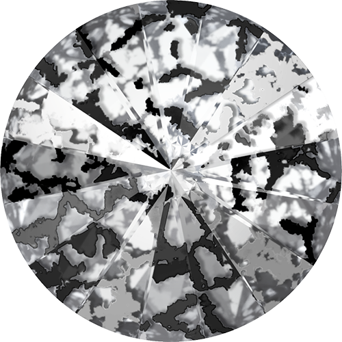 Pack of 6 - 1122 - SS47 (10.19 - 10.54mm) - Crystal Black Patina F (001 BLAPA) - Rivoli Round Stone 