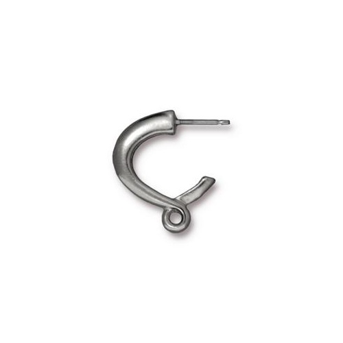 Pack of 1 Pair - Contempo Hoop Earrings - Bright Rhodium