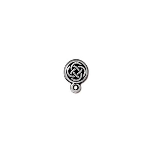 Pack of 1 Pair - Celtic Circle Small Post Earrings - Antique Silver