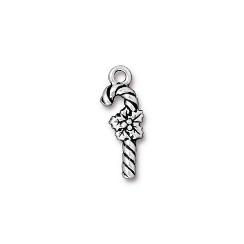 *Pack of 1 - Candy Cane Drop - Antique Silver