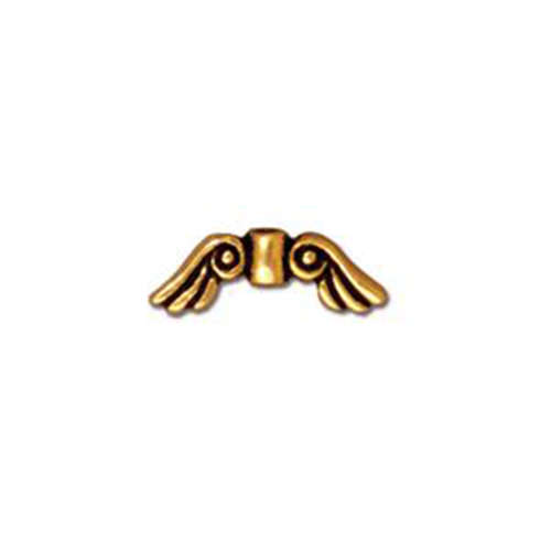 Pack of 4 - Small Angel Wings - Antique Gold
