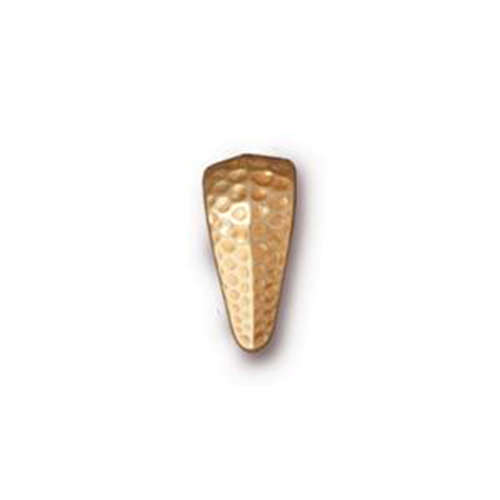 *Pack of 1 - Small Hammertone Pinch Bail - Bright Gold