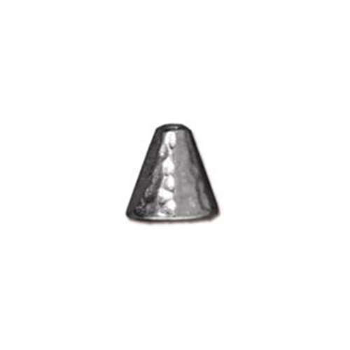 *Pack of 1 - Hammertone Cone - Bright Rhodium