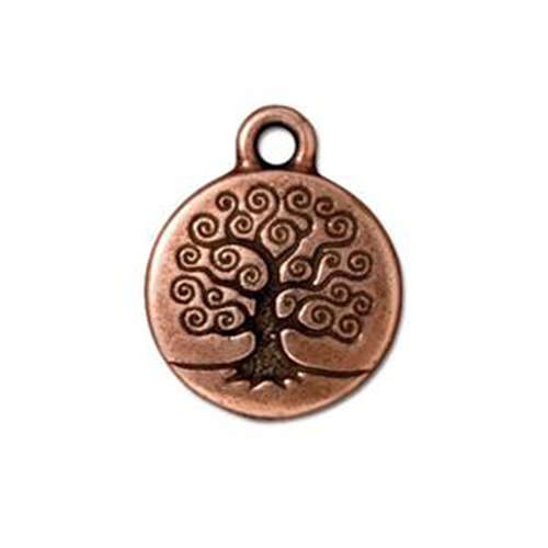 *Pack of 1 - Tree of Life Charm - Antique Copper