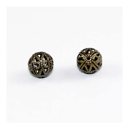 Pack of 20 - 8mm Filigree Ball - Antique Bronze