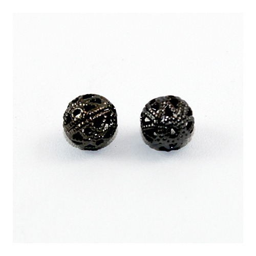 Pack of 7 - 8mm Filigree Ball - Gunmetal
