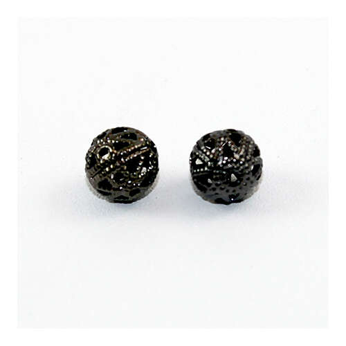 Pack of 20 - 6mm Filigree Ball - Gunmetal