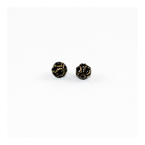 Pack of 30 - 4mm Filigree Ball - Antique Bronze