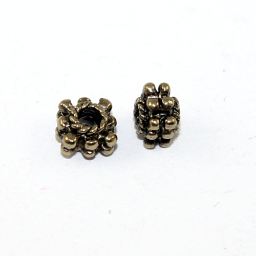 Pack of 20 - Rope Spacer Bead - Antique Gold 