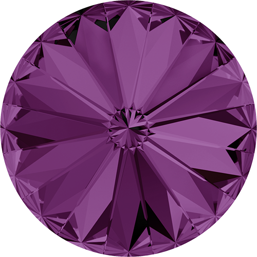 Pack of 2 - 1122 - 12mm - Amethyst F (204) - Rivoli Round Stone
