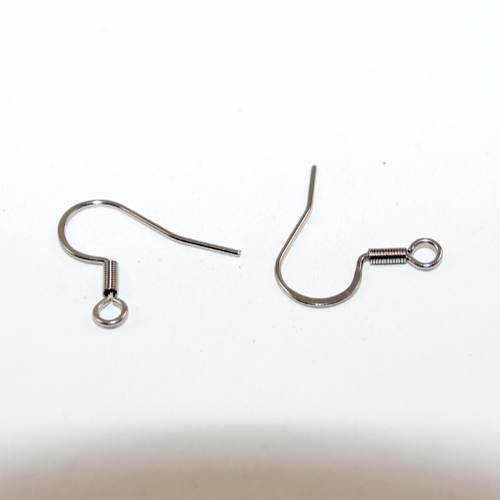 Pack of 10 Pairs - 18mm French Hook with Spring- 316 Surgical Steel Pair