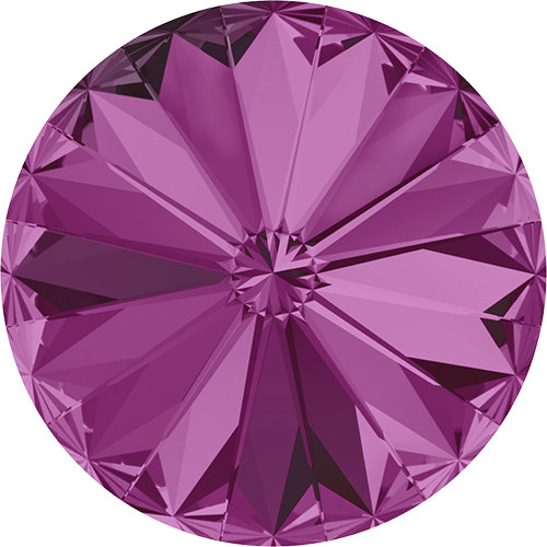 Pack of 2 - 1122 - 14mm - Fuchsia F (502) - Rivoli Round Stone 