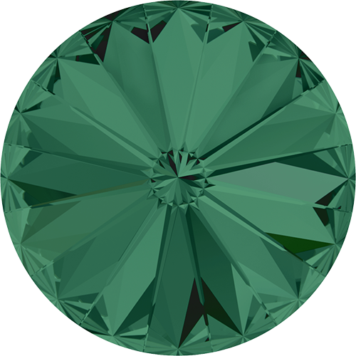 Pack of 2 - 1122 - 14mm - Emerald F (205) - Rivoli Round Stone 