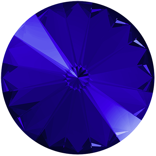 Pack of 1 - 1122 - 18mm - Majestic Blue F (296) - Rivoli Round Stone