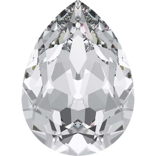 Pack of 2 - 4320 - 14mm x 10mm - Crystal (001) - Pear Fancy Stone 
