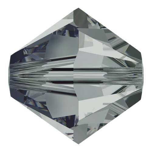 Pack of 20 - 5328 - 8mm - Black Diamond (215) - Bicone Xilion Crystal Bead 