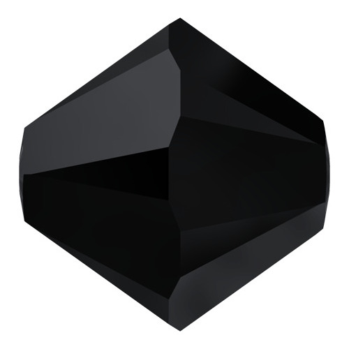 *Pack of 12 - 5328 - 2.5mm - Jet (280) - Bicone Xilion Crystal Bead